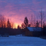 Sunrise-on-the-cabin